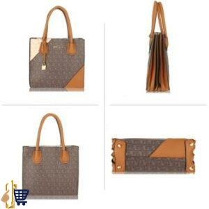 Brown Anna Grace Fashion Tote Handbag 2
