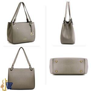 Grey Anna Grace Fashion Tote Handbag