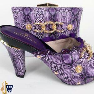 Grande Gaeller Shoes & Purse – Purple 1