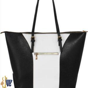 Large Black/White Shoulder Handbag 2