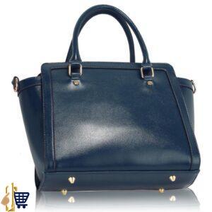 Blue Grab Tote Handbag 2