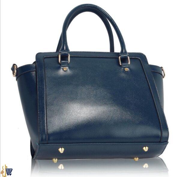 Blue Grab Tote Handbag