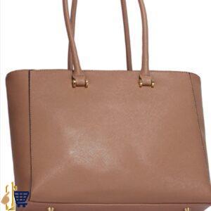 Nude Front-pocket Tote Shoulder Bag 2