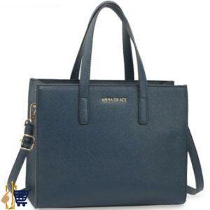 Navy Blue Anna Grace Fashion Tote Bag 1