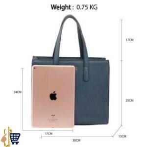 Navy Blue Anna Grace Fashion Tote Bag 2