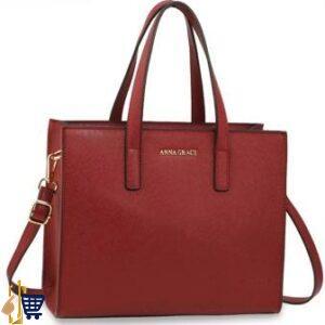Burgundy Anna Grace Fashion Tote Bag