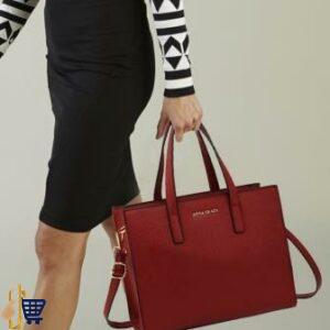 Burgundy Anna Grace Fashion Tote Bag 6