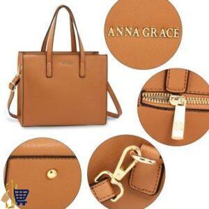 Brown Anna Grace Fashion Tote Bag 5