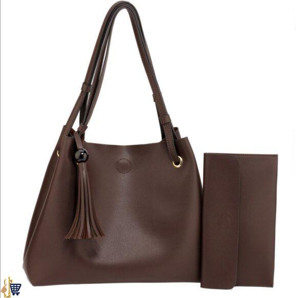 2 Pieces Tan Women's Fashion Hobo Bag With Pouch
