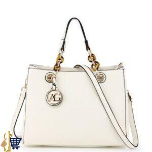 White Women’s Tote Shoulder Bag 1