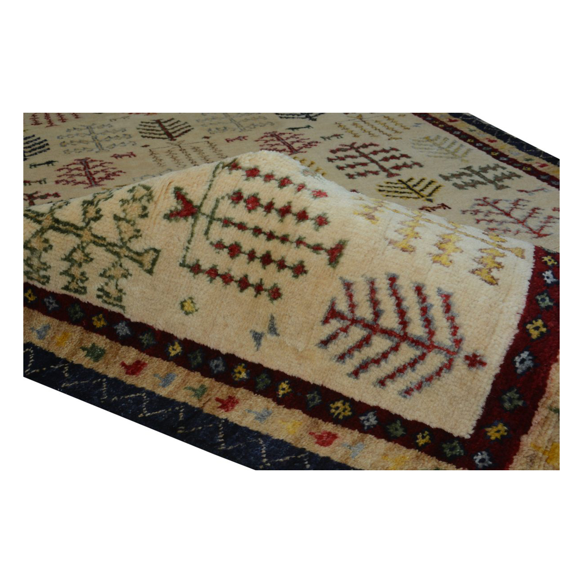 Handknotted Natural Gabbeh Rug Fybernots