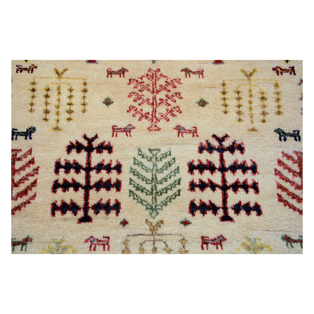 Hand Knotted 2'4x3'7 Ft. Gabbeh Rug Rug for Bedroom 