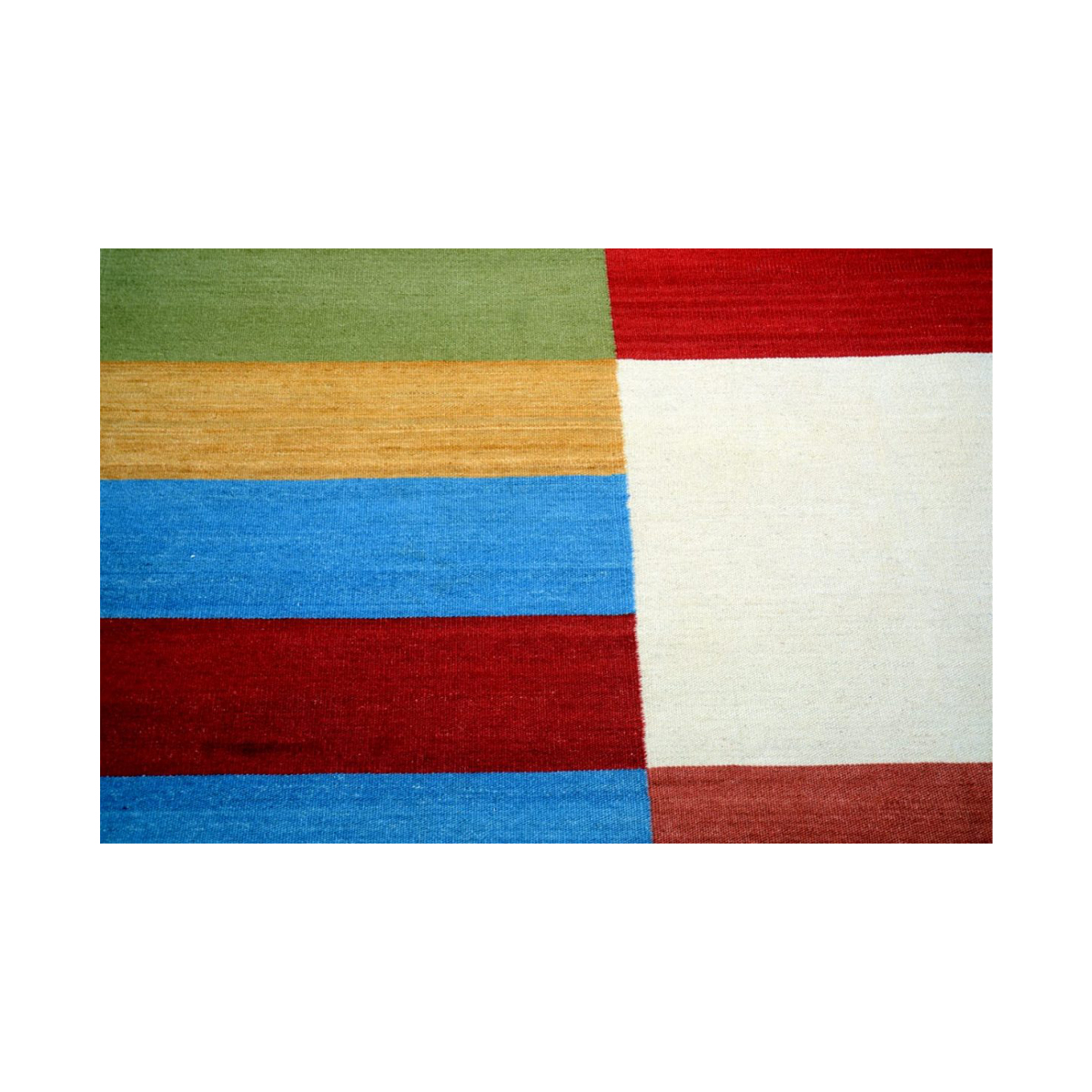 Käsintehty-aito-villa-värikäs-matto