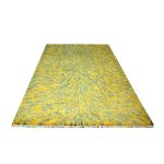 Moroccan -Yellow -Tiger- Fluffy -Shaggy -Rug