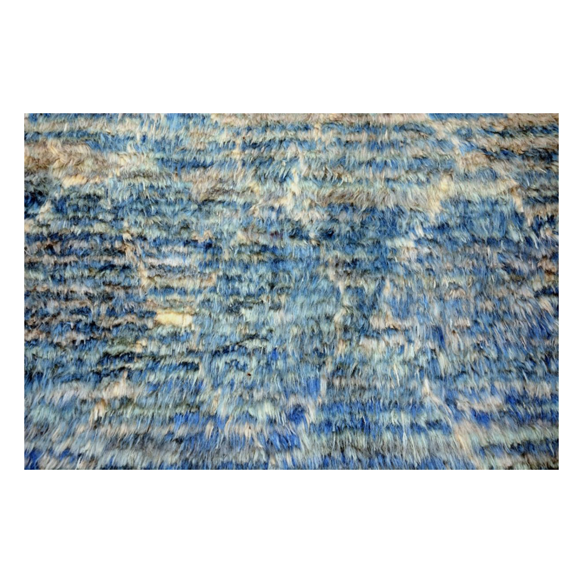 Marokkanisch- Blau -Weich- Handgeknüpft -Teppich