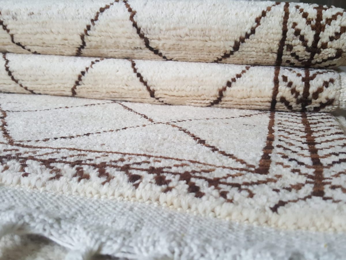 Marokkansk- Perle -Bush- Woolen- Tæpper
