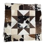 Cowhide- Leather- Soft -Amber- Cushion- Cover