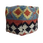 Tribal-Nutmeg-Kilim-Pouf-Cover