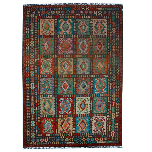 Handmade-Multicolor-Chobi-Kilim-Rug