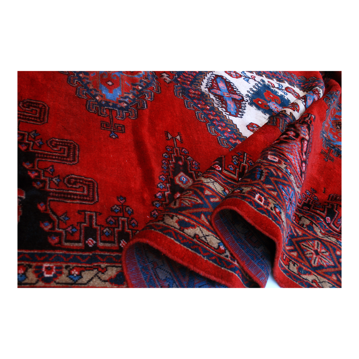 Heriz -Handgeknüpft- Totempfahl- Vintage- Teppich