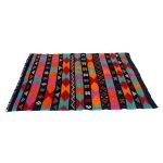 Vintage-Handmade-Black-Kilim-Rug