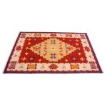 Tribal- Handmade- Tall- Poppy -Vintage- Rug