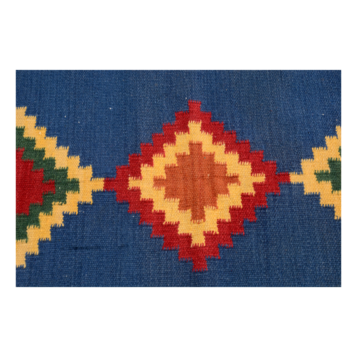 قبیله ای -دستباف- آبی- گلیم- قالیچه