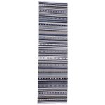 Vintage -Handwoven -Santas- Gray -Kilim -Runner