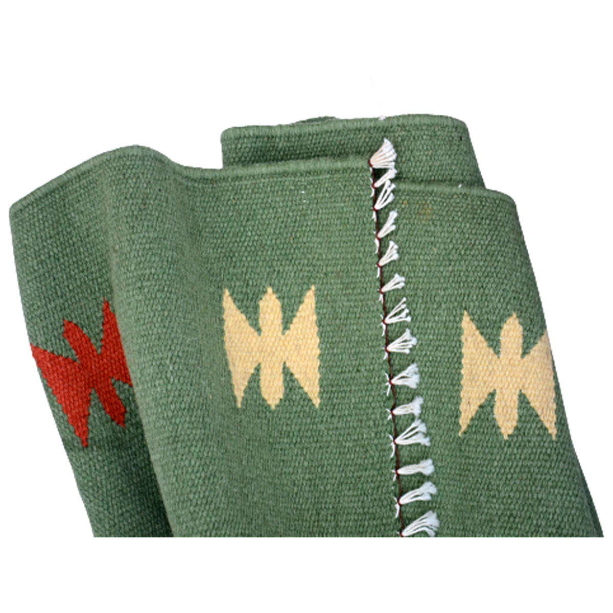 Vintage-Handwoven-Glade-Green-Kilim-Rug
