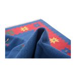 Vintage- Handwoven -Tory- Blue- Kilim- Rug