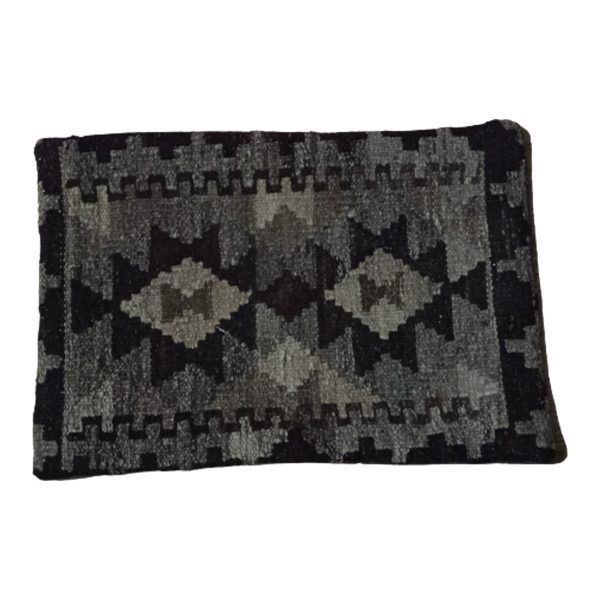 Kilim -Handwoven- Fuscous- Gray- Cushion- Cover