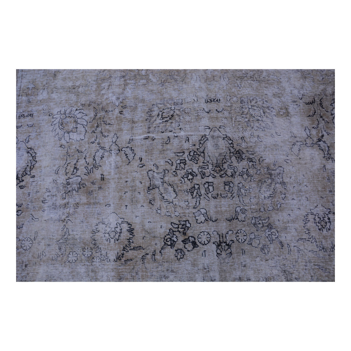 Überfärbt -Französisch -Grau -Orientalisch -Teppich
