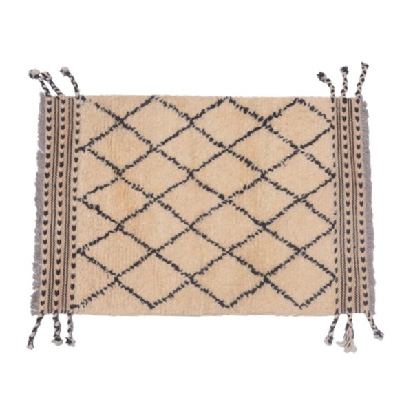 Moroccan- Bone -Genuine- Woolen-Rug