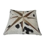 Cowhide- Leather- Bianca -Cushion- Cover