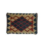 Kilim- Handwoven -Yellow -Metal -Cushion- Cover