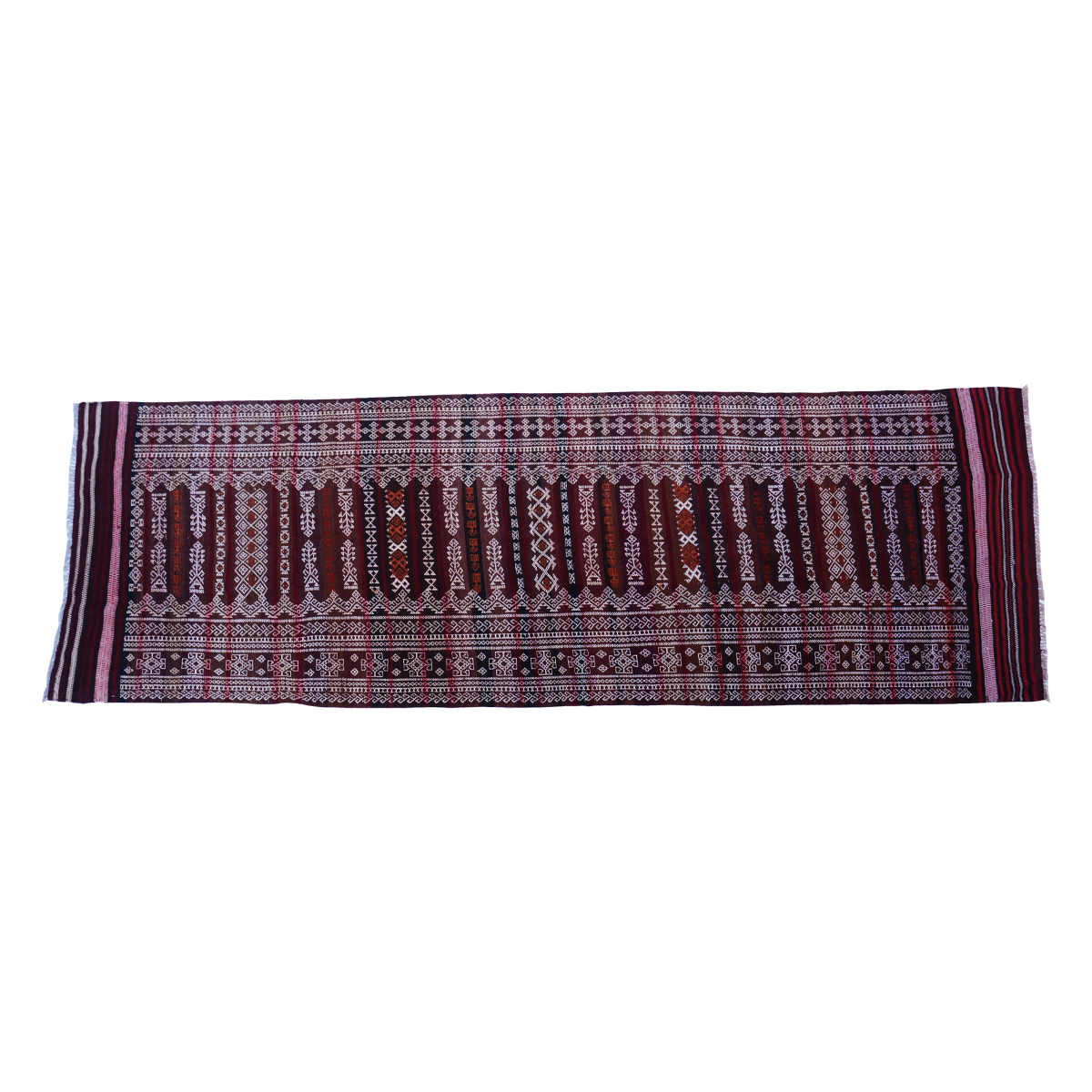 Baluch -Soumak- Dark- Tan -Vintage -Rug
