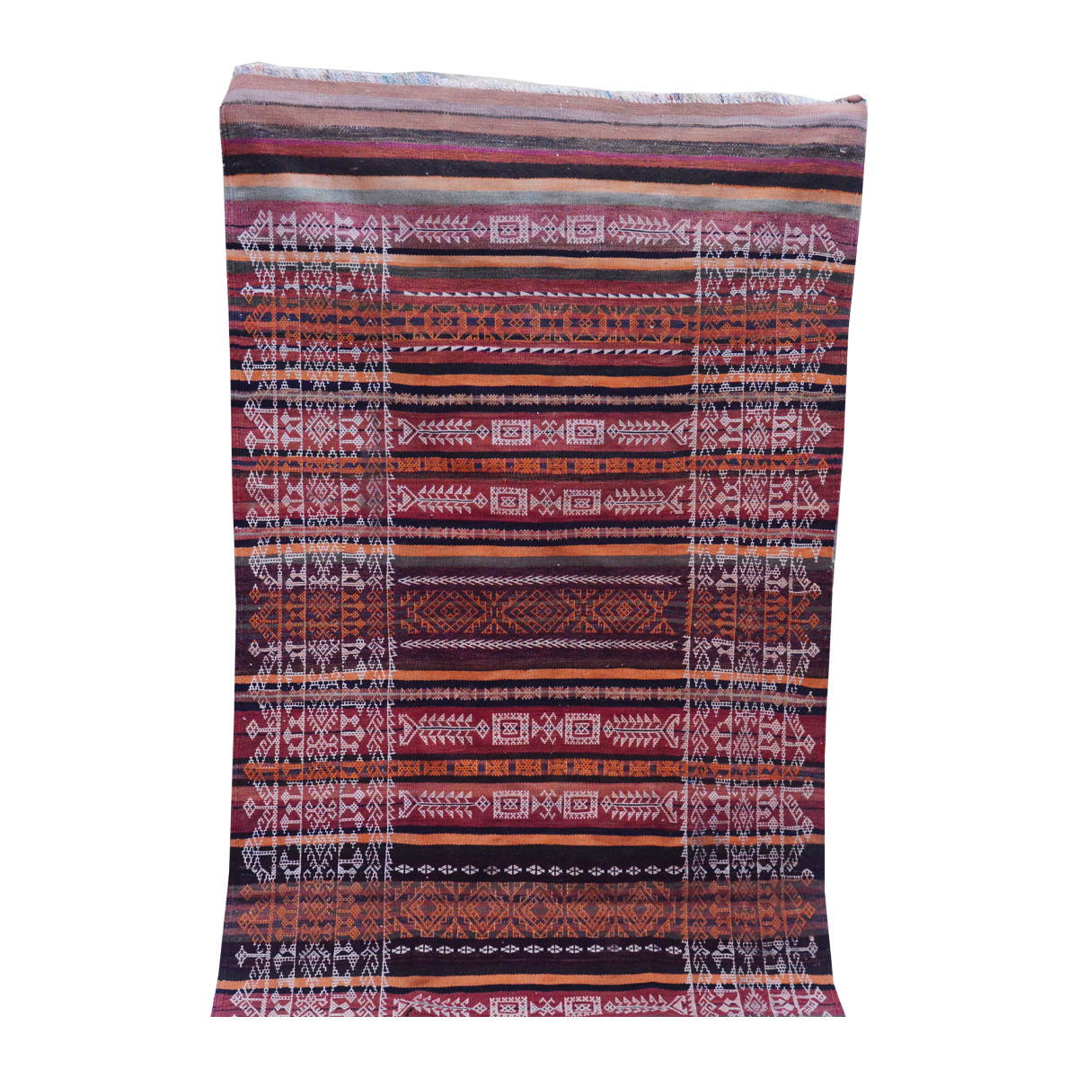 Baluch- Soumak- Meksikolainen -Punainen -Vintage-matto