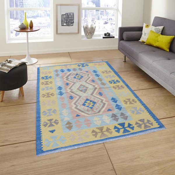 modern-dusk-blue-kilim-rug