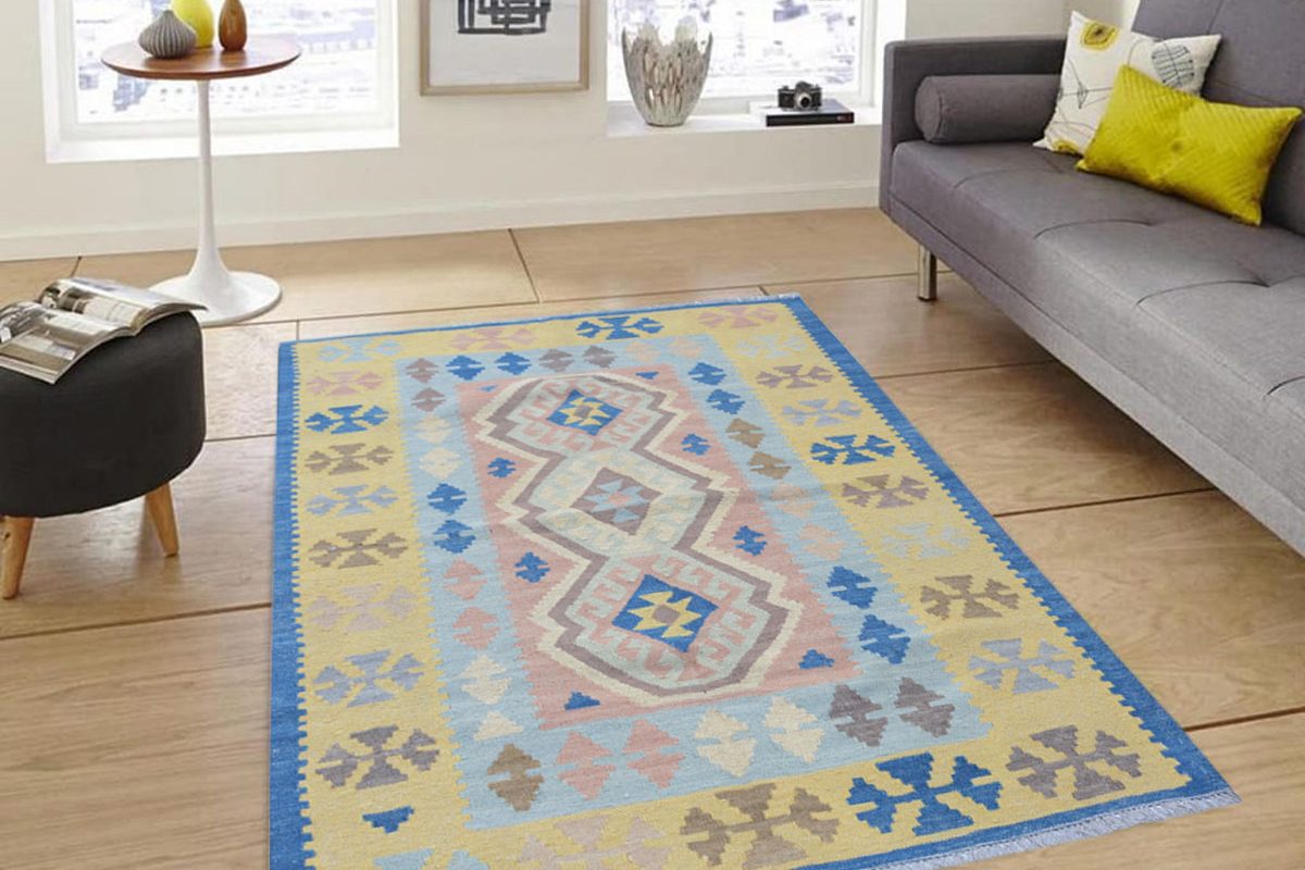 modern-dusk-blue-kilim-rug