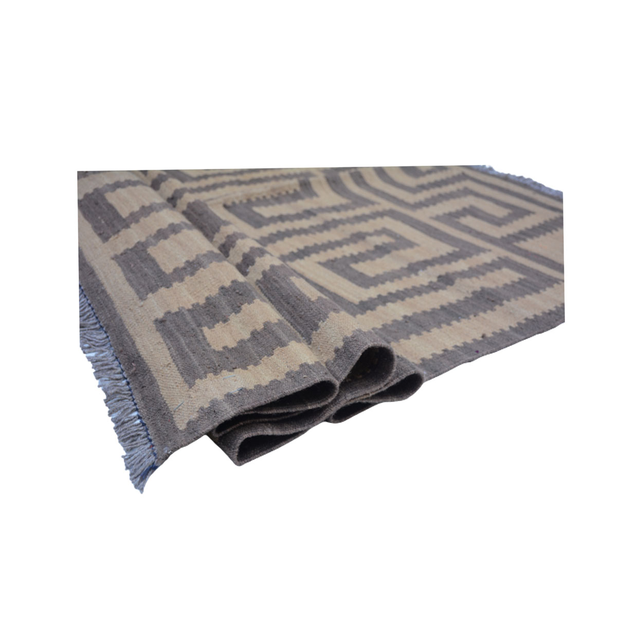 moderne-mørke-grå-kilim-tæppe