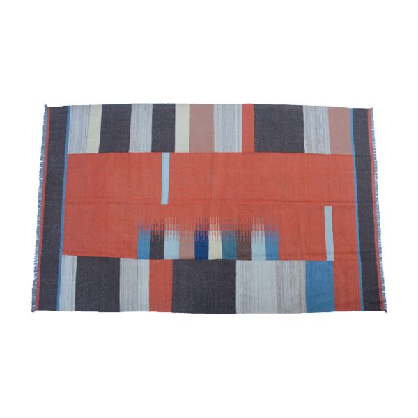 modern-carmine-pink-kilim-rug