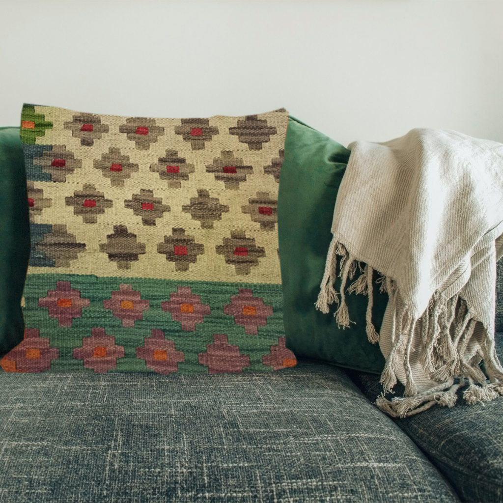 kelim-handwoven-camo-green-cushion-cover