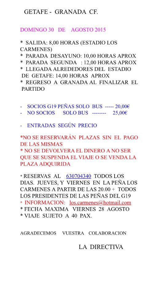Viaje a Getafe