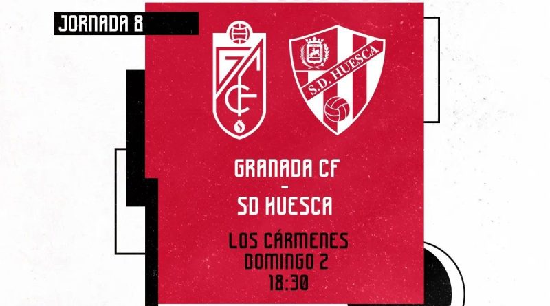 Cartel perteneciente al partido que enfrentará al Granada CF con la SD Huesca