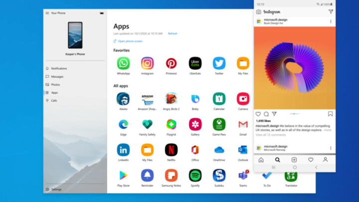 Your Phone App for Windows 10