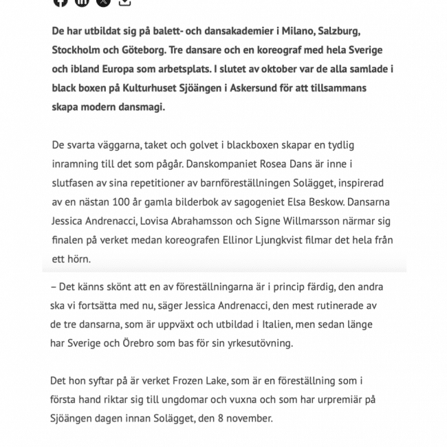 "Från saga till hårdrock" Sydnärke sid 1 - Rosea Dans