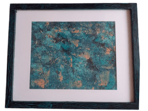 Abstrakte Bilder blau - dunkelblau - hellorange - Galerie Farbenverliebt
