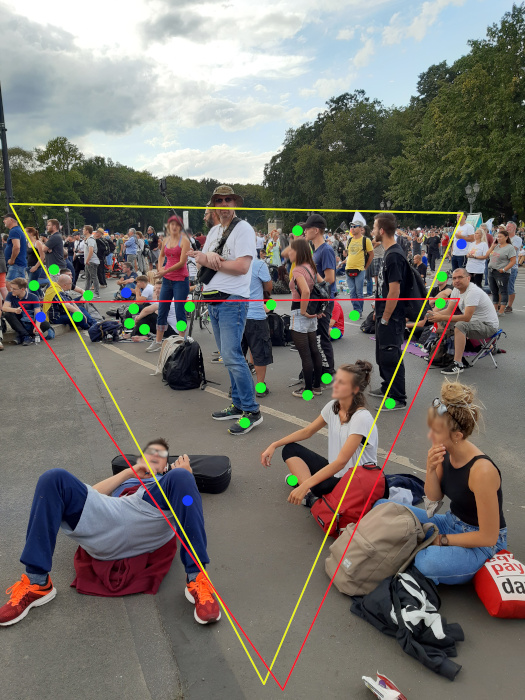 Zählen der Demonstranten auf dem Stern in Berlin am 29. August 2020