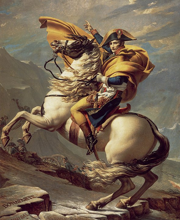 Painting showing Napoleon Crossing the Alps