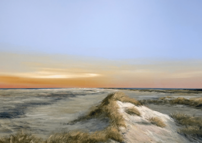 Februar på Nordstrand, af Billedkunstner Gitte Toft, Galleri Skagen - Kunst - Skagen - Maleri